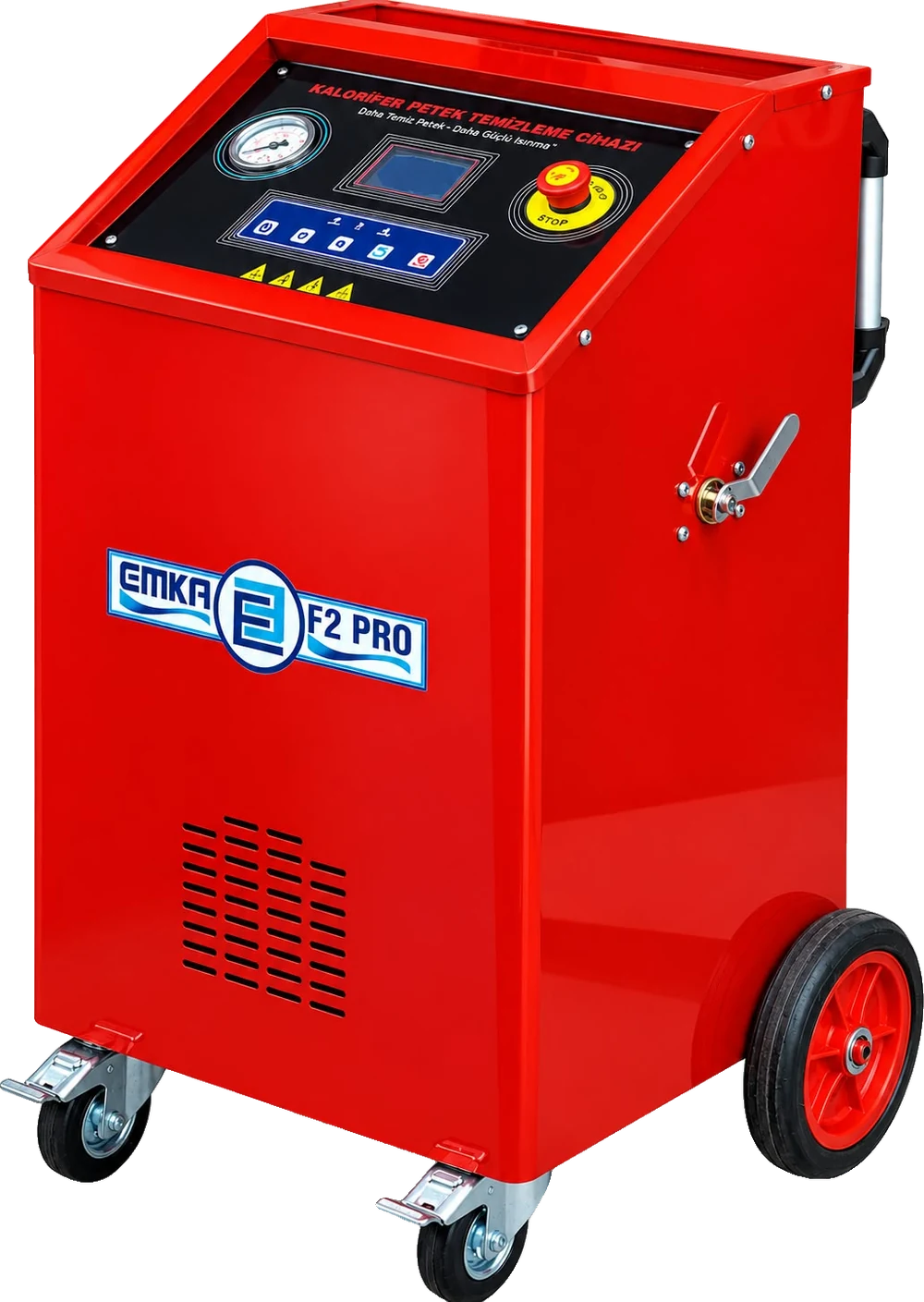 EMKA F2 PRO oto kalorifer peteği temizleme makinesi, kırmızı gövde